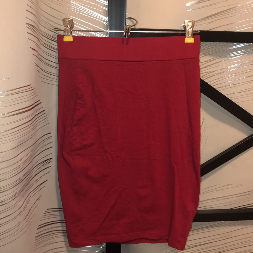 Papaya Knee Length Skirt